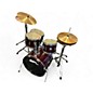 Used SPL 5 Piece Kicker 5 Piece Drum Set Red Drum Kit