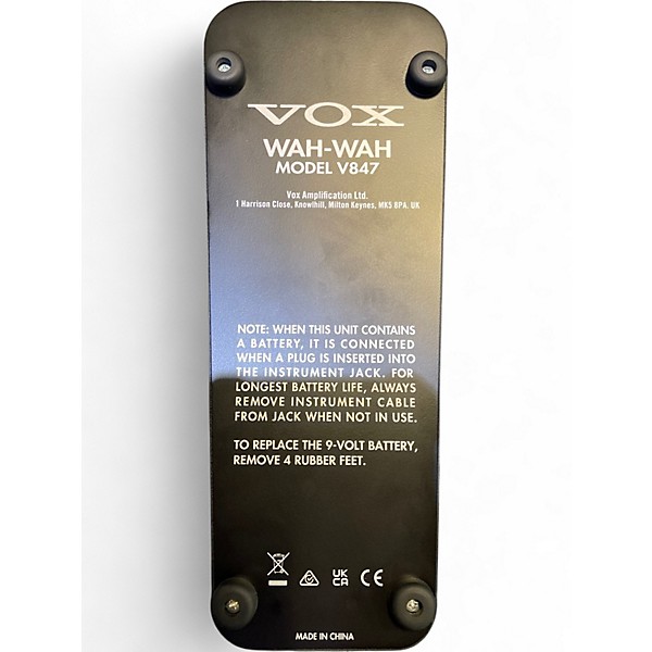 Used VOX V847 Reissue Wah Effect Pedal | Guitar Center