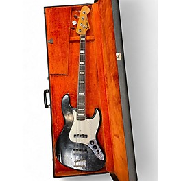 Vintage 1973 Fender Jazz Bass Black Electric Bass Guitar