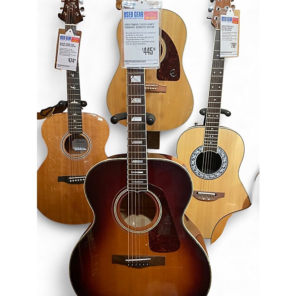 Used Fender 1505sx honey sunburst Acoustic Guitar