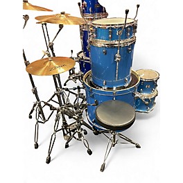 Used Ludwig 5 Piece element evolution Blue Drum Kit