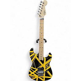 Used EVH Striped Series Black and Yellow Solid Body Electric Guitar