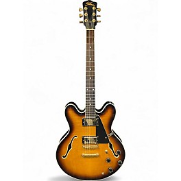 Used Stellar 335 style Tobacco Burst Hollow Body Electric Guitar