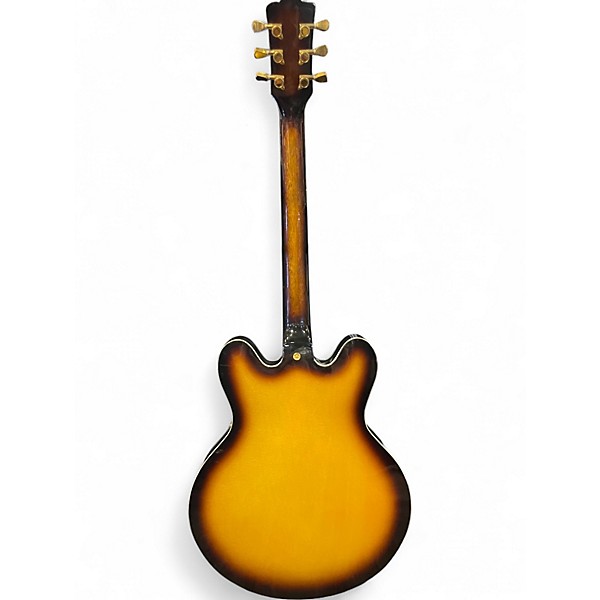 Used Stellar 335 style Tobacco Burst Hollow Body Electric Guitar