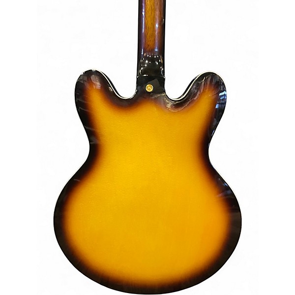 Used Stellar 335 style Tobacco Burst Hollow Body Electric Guitar