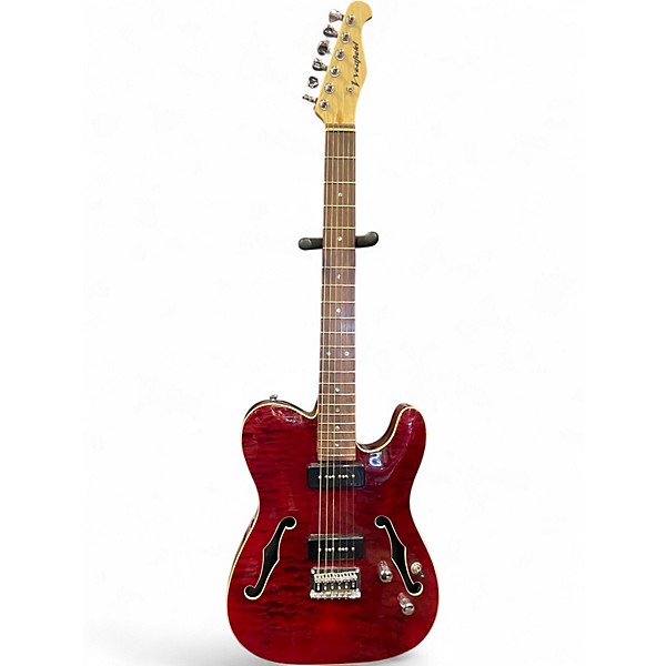 Used Westfield thinline t style p90 Wine Red Solid Body Electric Guitar