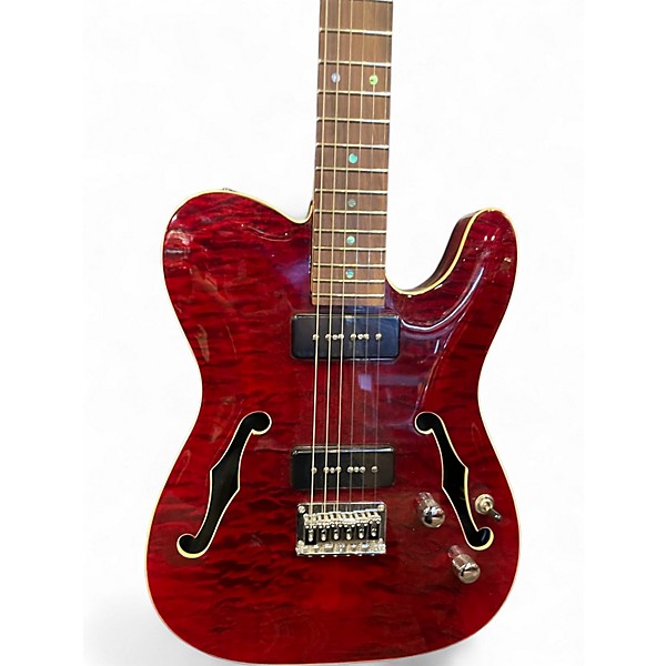 Used Westfield thinline t style p90 Wine Red Solid Body Electric Guitar