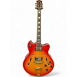 Used Stellar hollow body 3 Color Sunburst Hollow Body Electric Guitar