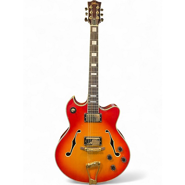 Used Stellar hollow body 3 Color Sunburst Hollow Body Electric Guitar