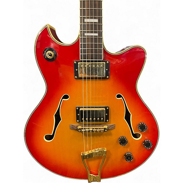 Used Stellar hollow body 3 Color Sunburst Hollow Body Electric Guitar