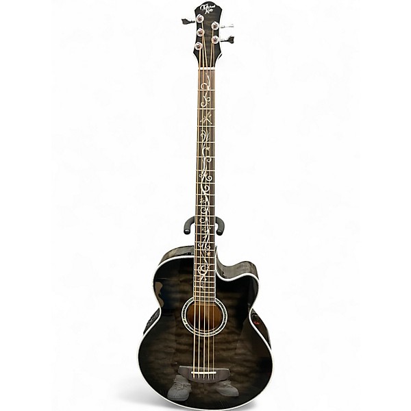 Used Michael Kelly MKD5SSBSFR Trans Black Acoustic Bass Guitar