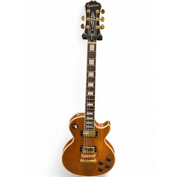 Used Epiphone LES PAUL CUSTOM PRO KOA Natural Solid Body