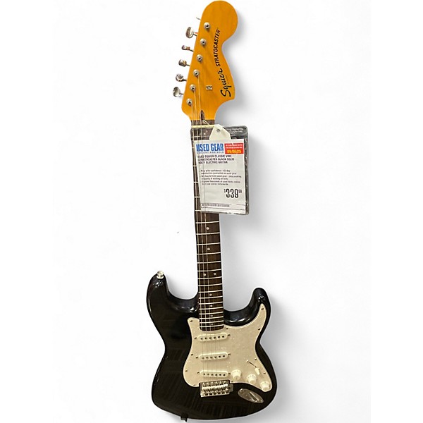 Used Squier Classic Vibe Stratocaster Black Solid Body Electric Guitar