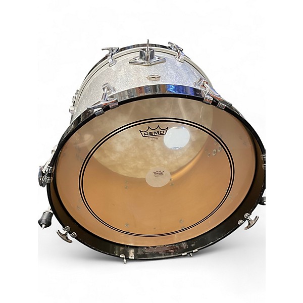 Used 2000s Ludwig 3 Piece Classic Maple Silver Sparkle Drum Kit