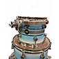 Used Risen Drums 3 Piece Custom Shell Pack Blue and Silver Drum Kit