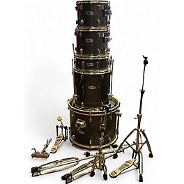 Used Mapex 5 Piece QR Voyager Sparkle Onyx Drum Kit