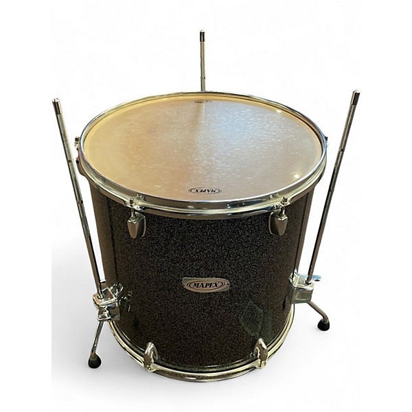 Used Mapex 5 Piece QR Voyager Sparkle Onyx Drum Kit