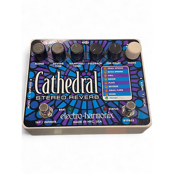 Used Electro-Harmonix Cathedral Stereo Reverb Effect Pedal