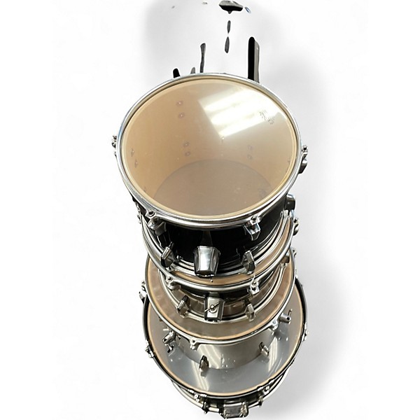 Used Percussion Plus 4 Piece 4 Piece Black Drum Kit