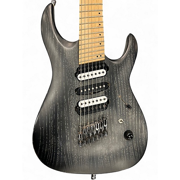 Used Legator Ninja 7 Mult-Scale Ash Black Solid Body Electric Guitar