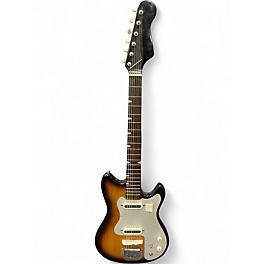 Vintage 1960s Guyatone LG-55W 2 Color Sunburst Solid Body Electric Guitar