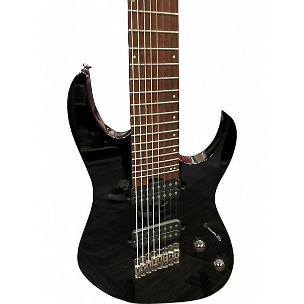 Used Ibanez RGMS8 Black Solid Body Electric Guitar
