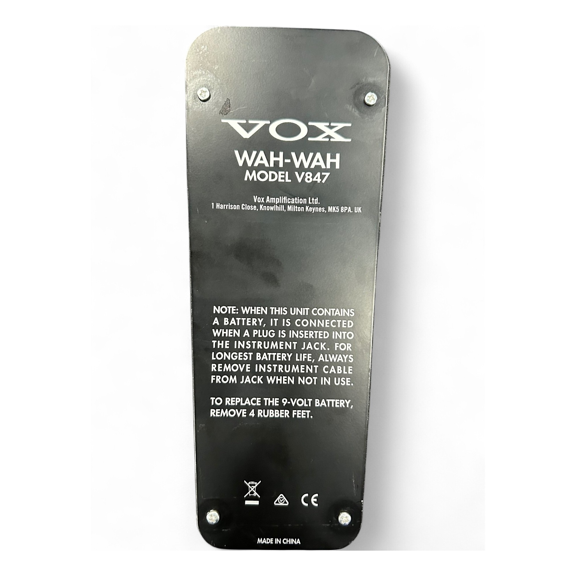 Used VOX V847 Reissue Wah Effect Pedal | Guitar Center
