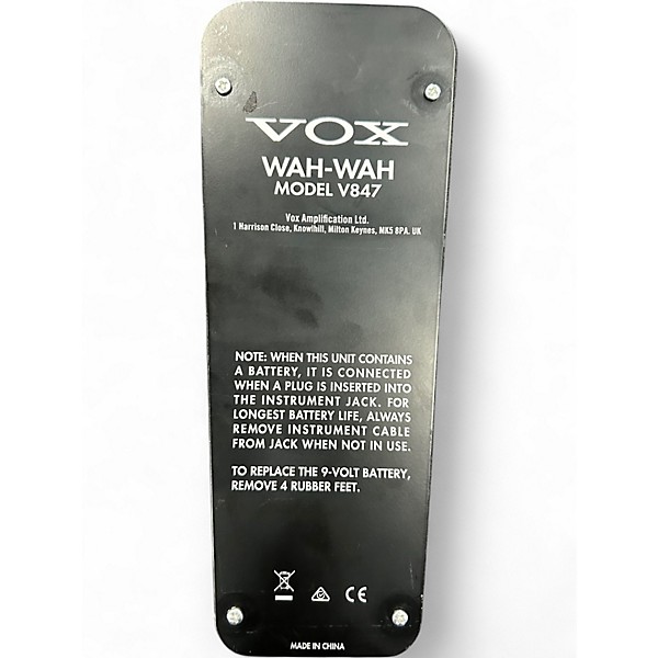 Used VOX V847 Reissue Wah Effect Pedal