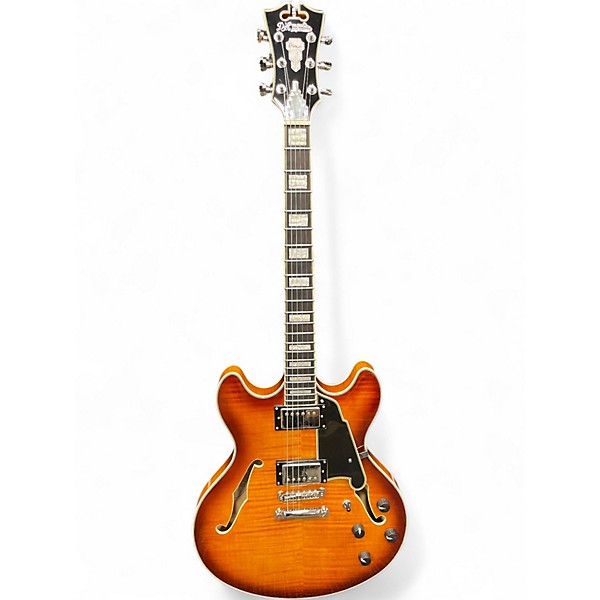Used 2024 D'Angelico Premier Series DC Iced Tea Hollow Body Electric Guitar