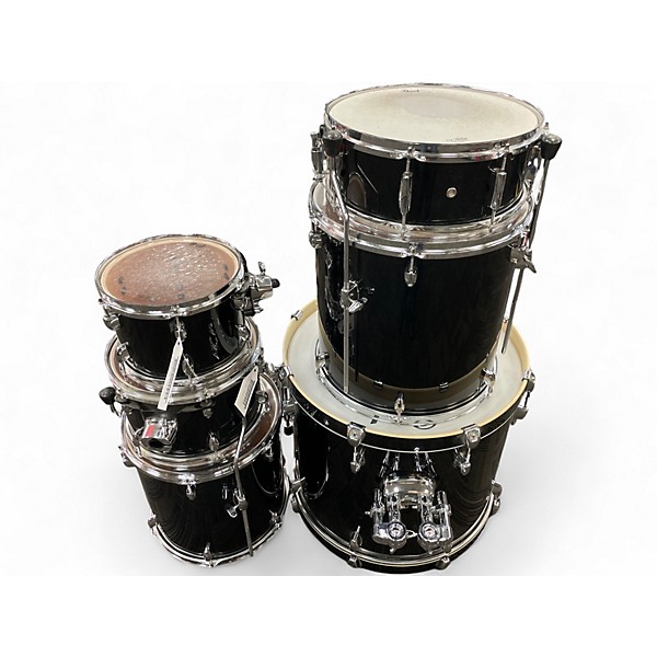 Used Pearl 6 Piece Export Black Drum Kit