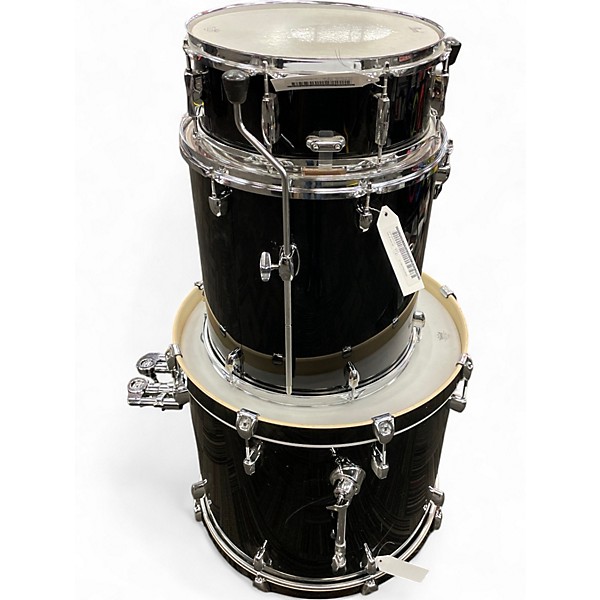 Used Pearl 6 Piece Export Black Drum Kit