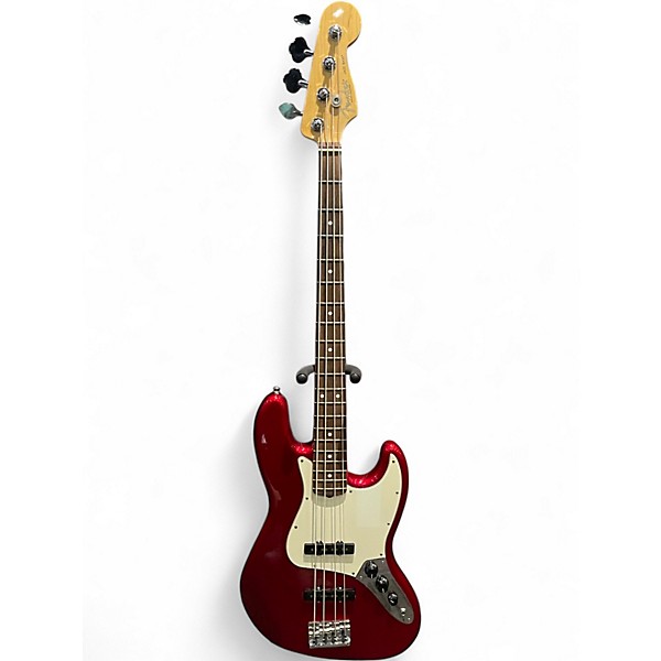 Used Fender American Professional Jazz Bass Candy Apple Red Electric Bass Guitar
