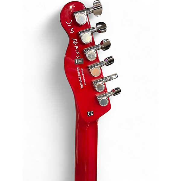Used Fender Jim Adkins JA-90 Transparent crimson Hollow Body Electric Guitar