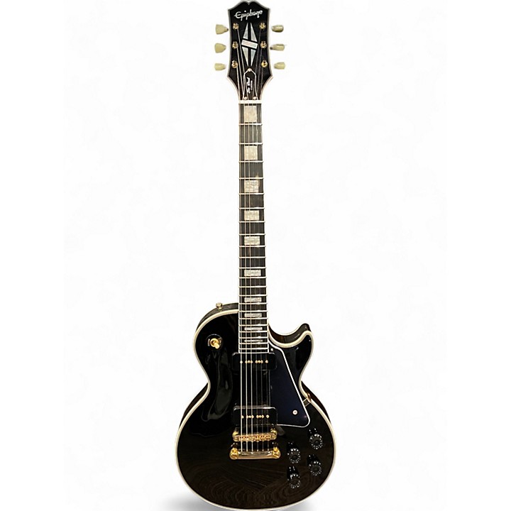Used Epiphone Les Paul Custom P90 Ebony Solid Body Electric