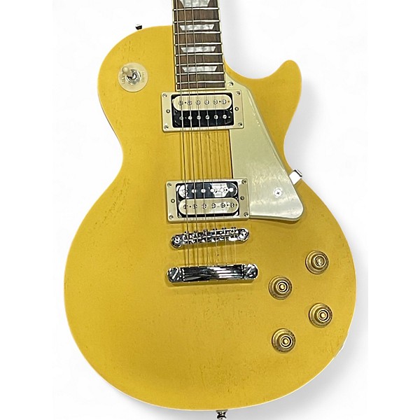 Used Epiphone Les Paul Traditional Pro IV worn metallic gold Solid Body Electric Guitar
