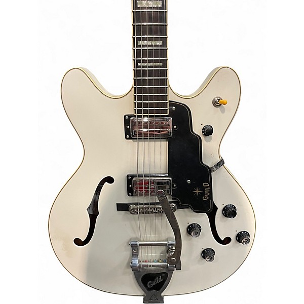Used Guild SF-V White Hollow Body Electric Guitar