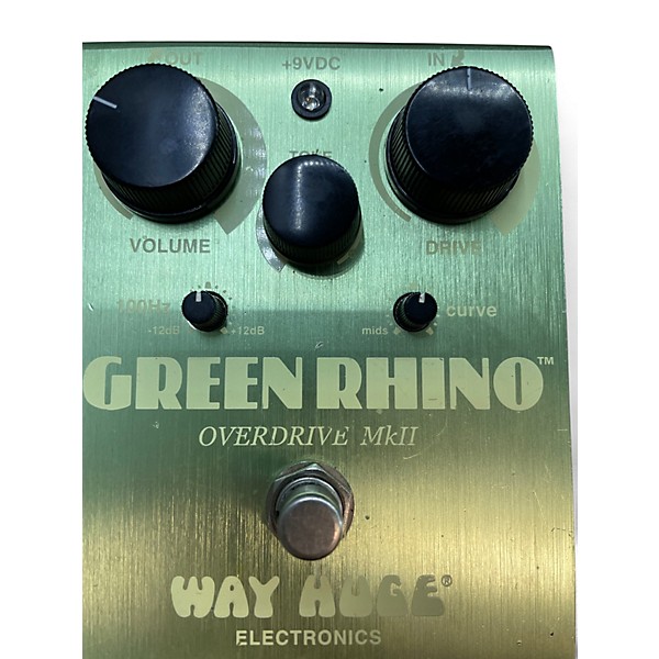 Used Way Huge Electronics WHE202 Green Rhino Overdrive Effect Pedal