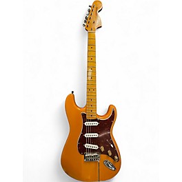 Used 2000s Squier STANDARD STRAT Amber Solid Body Electric Guitar