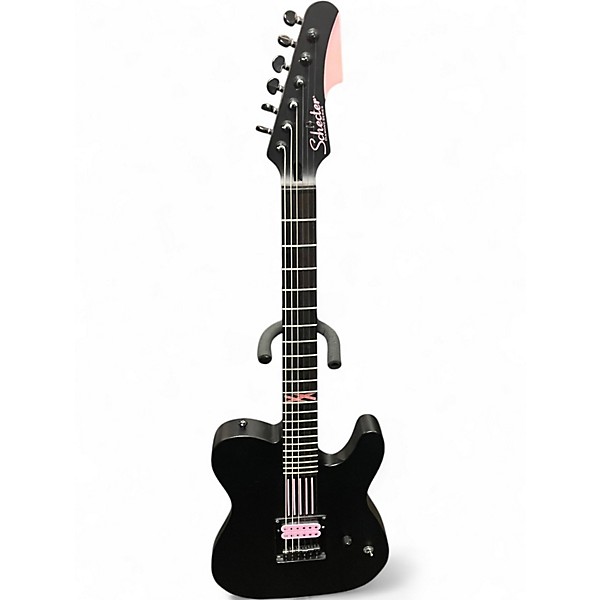 Used Schecter Guitar Research Machine Gun Kelly Pt Satin Black Black Solid Body Electric Guitar