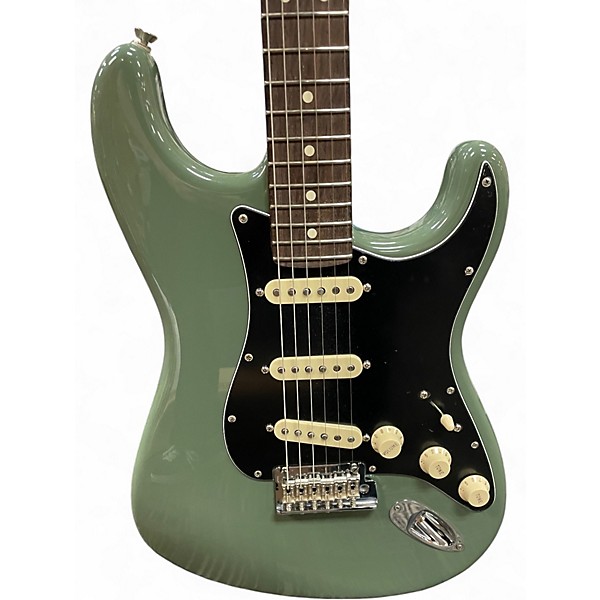 Used Fender American Professional Stratocaster SSS Antique Olive Solid Body Electric Guitar