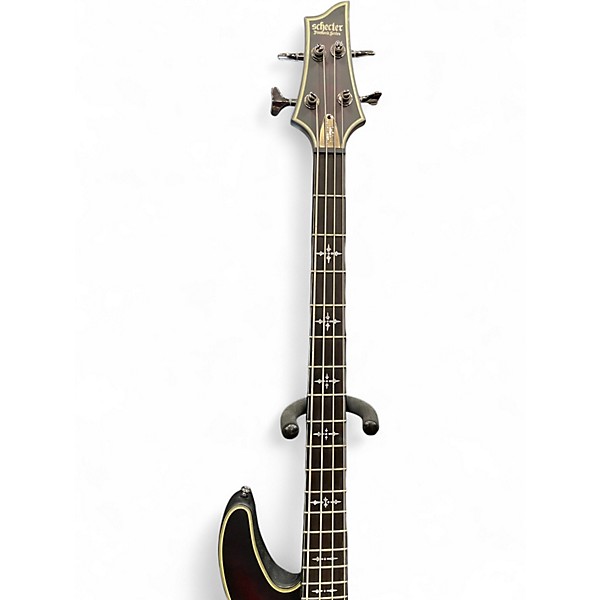 Used Schecter Guitar Research Hellraiser Extreme 4 String Satin Crimson Red Burst Electric Bass Guitar