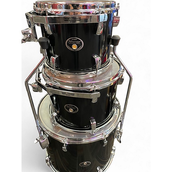Used TAMA 4 Piece Silverstar Flat Black Drum Kit
