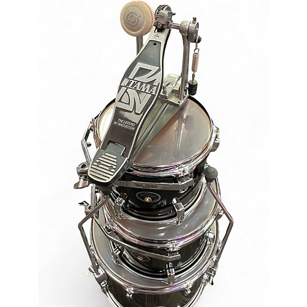 Used TAMA 4 Piece Silverstar Flat Black Drum Kit