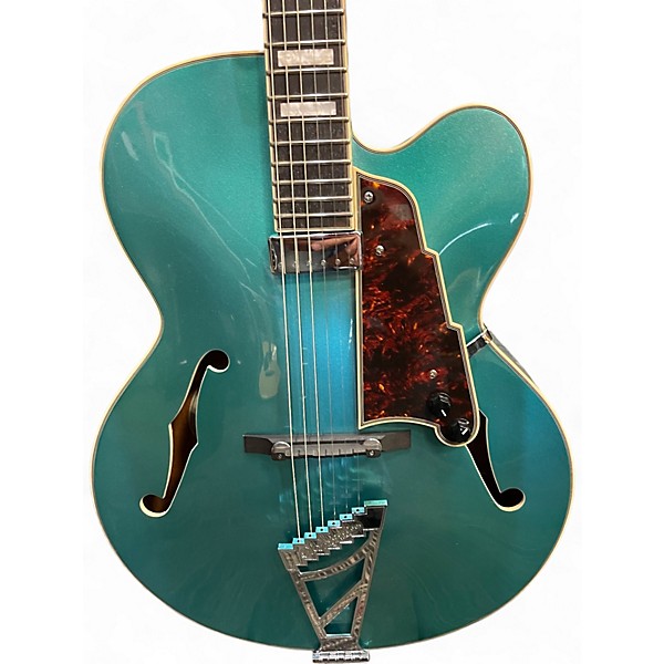 Used D'Angelico DAPEXL10TCT TEAL Hollow Body Electric Guitar