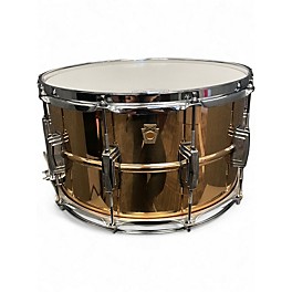 Used Ludwig 14X8 Smooth Bronze Snare Drum Bronze Drum