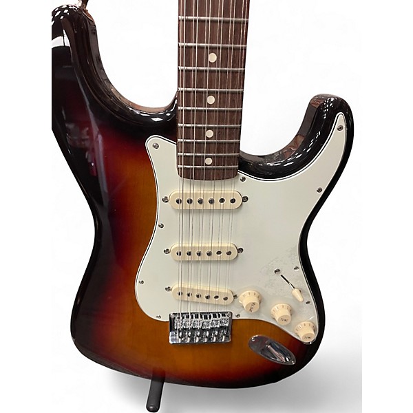 Used Fender stratocaster 12 3 Color Sunburst Solid Body Electric Guitar