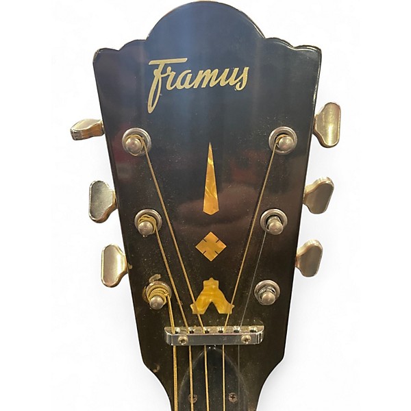 Vintage 1960s Framus 74K Brown Sunburst Acoustic Guitar