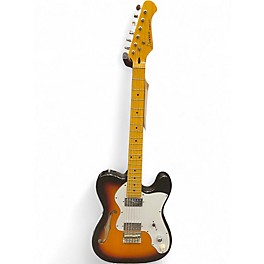 Used Donner TL Thinline 3 Color Sunburst Hollow Body Electric Guitar