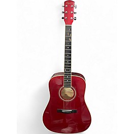 Used Squier SD-6G Candy Apple Red Acoustic Guitar