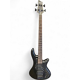 Used Schecter Guitar Research STILETTO STEALTH Black Electric Bass Guitar